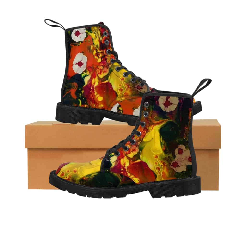 Floating Budding Blooms Women’s Art Boots