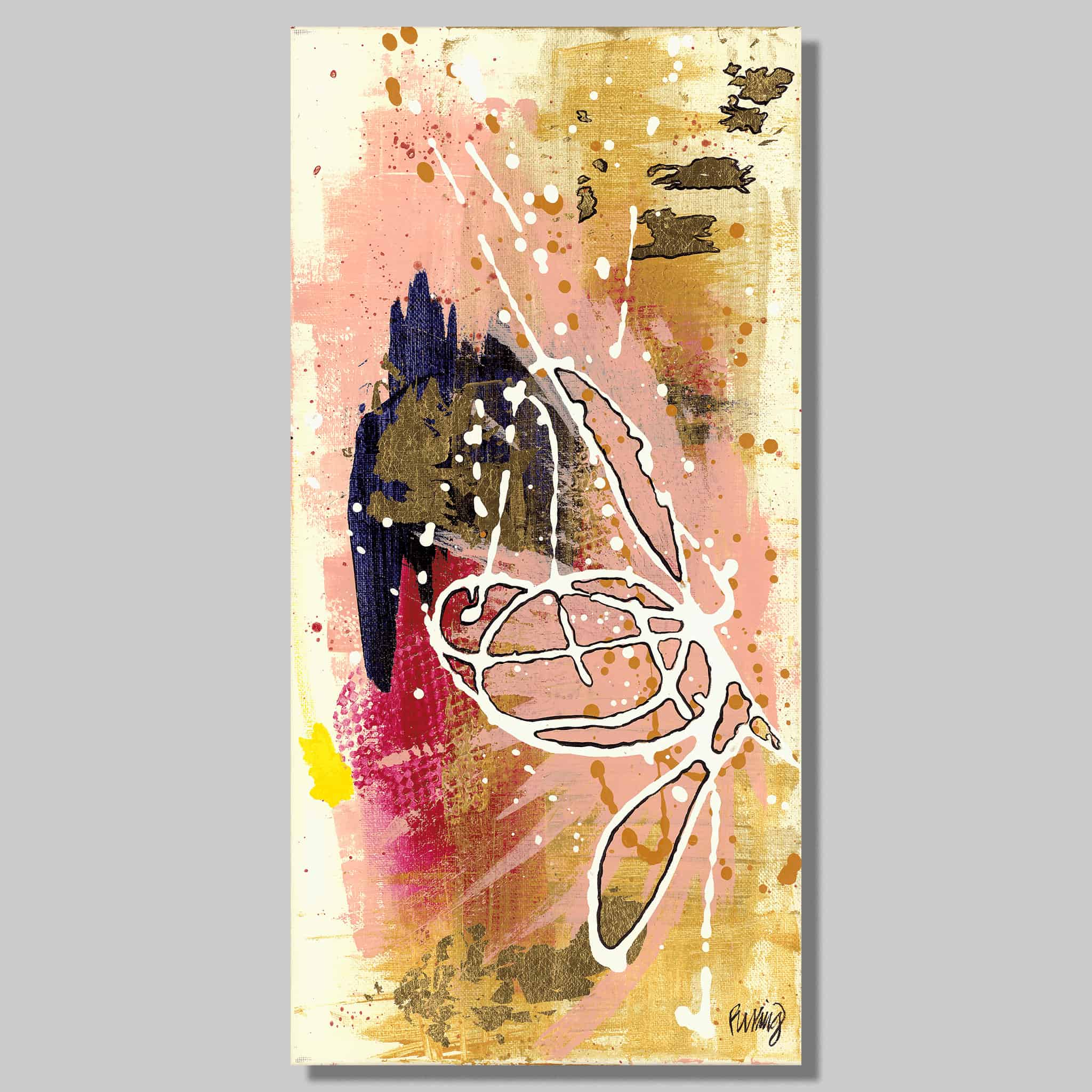 Vertical Abstract II 15″ x 30″ / 20″ x 40″ Giclee On High Gloss MetalBy: Patty King