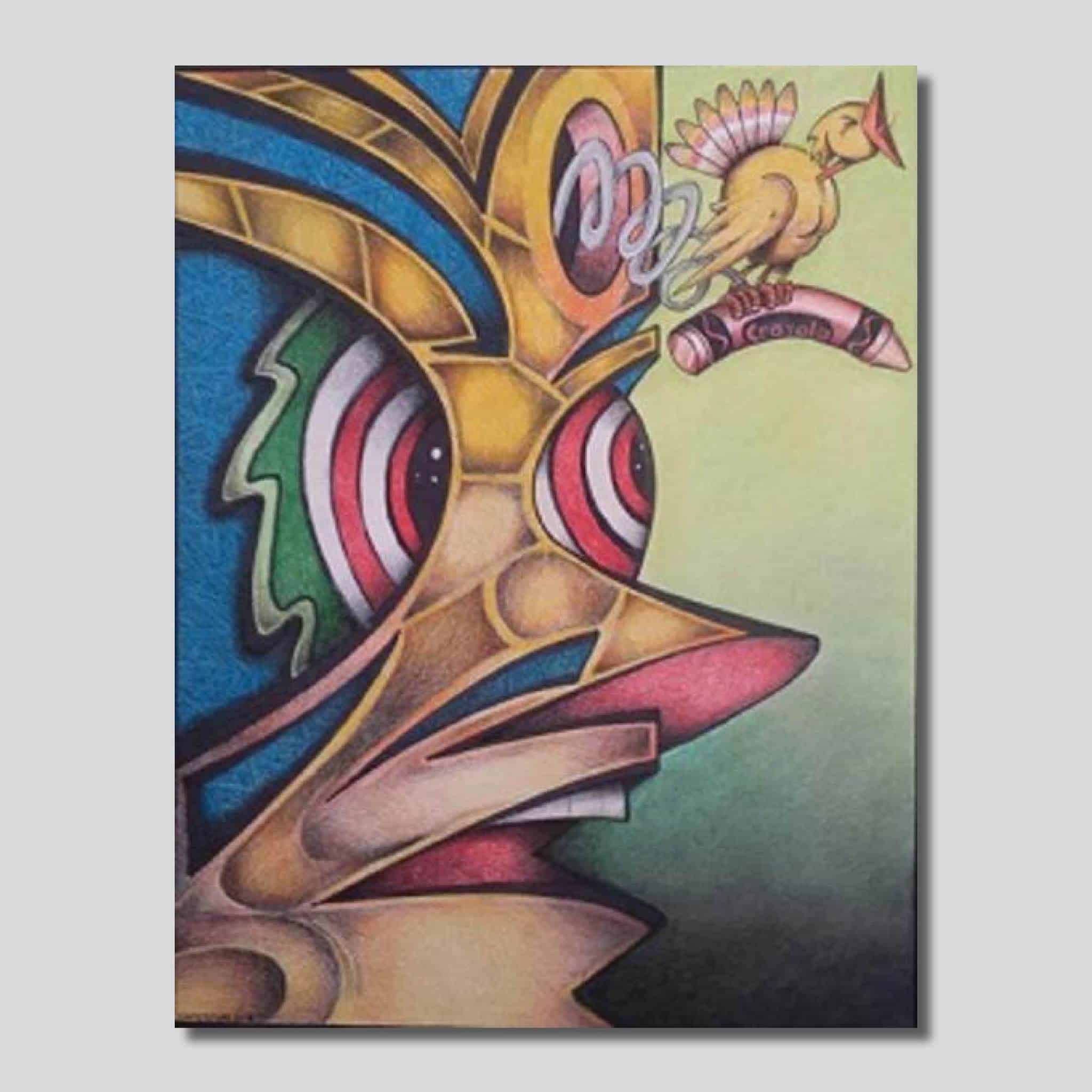 Bipolar Crayola 11″ x 14″ Giclee On High Gloss MetalBy: Ken Caperton