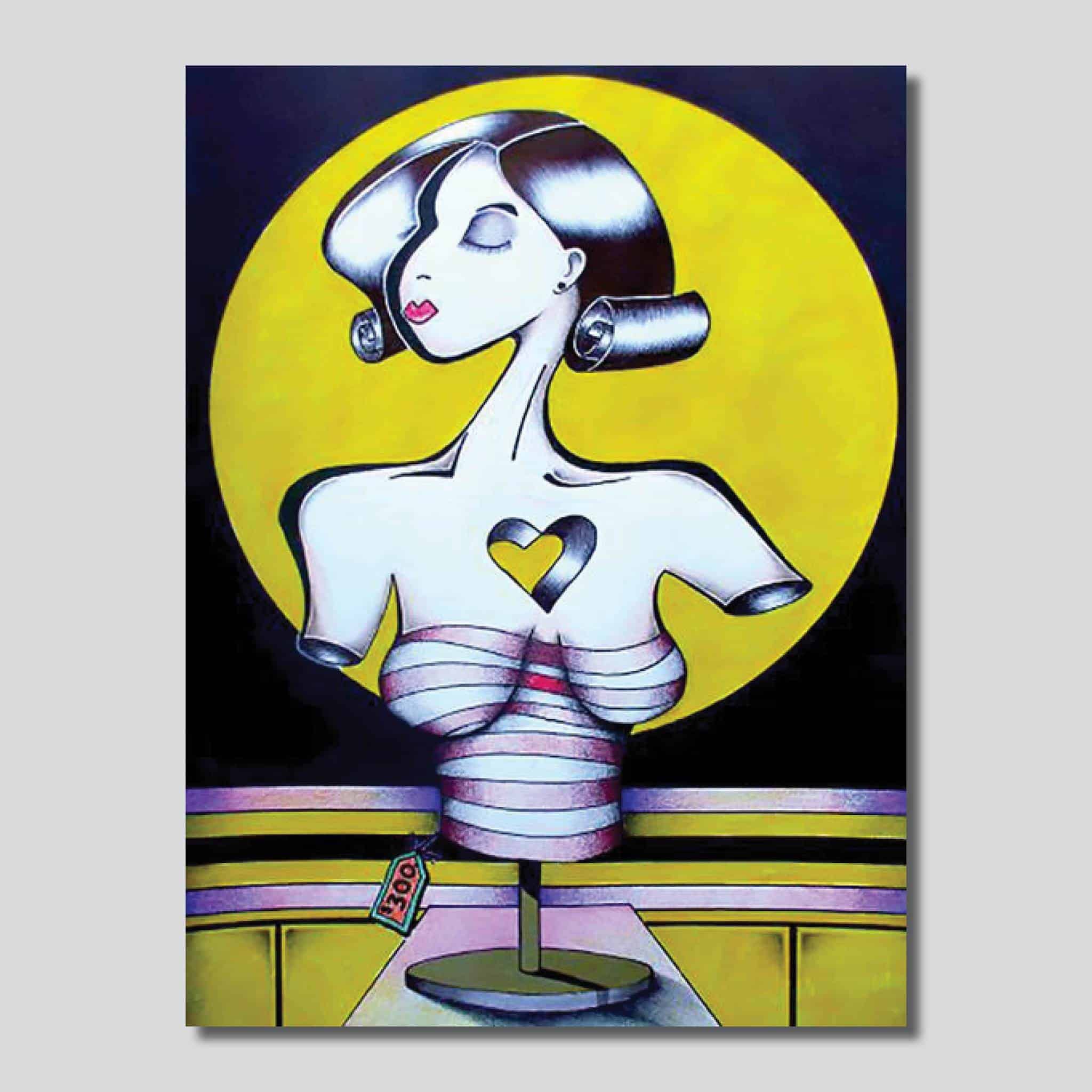 Le Mannequin 8.5″ x 11″ Giclee On High Gloss MetalBy: Ken Caperton