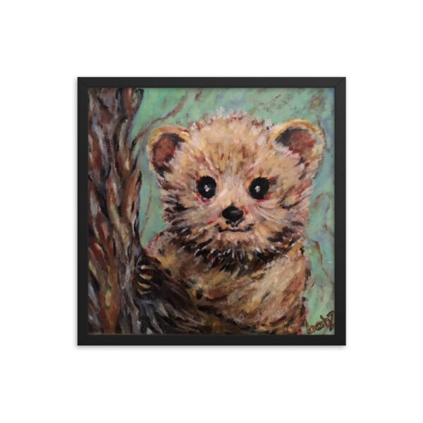 Bearly Hanging<br> Framed Poster