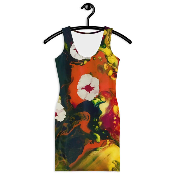 Floating Budding Blooms<br> Slim Fit Dress - Image 2