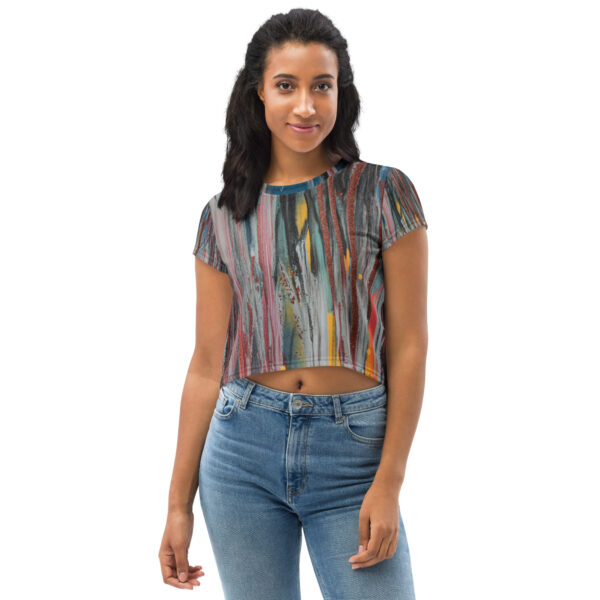Fire<br> Art Crop Tee - Image 3