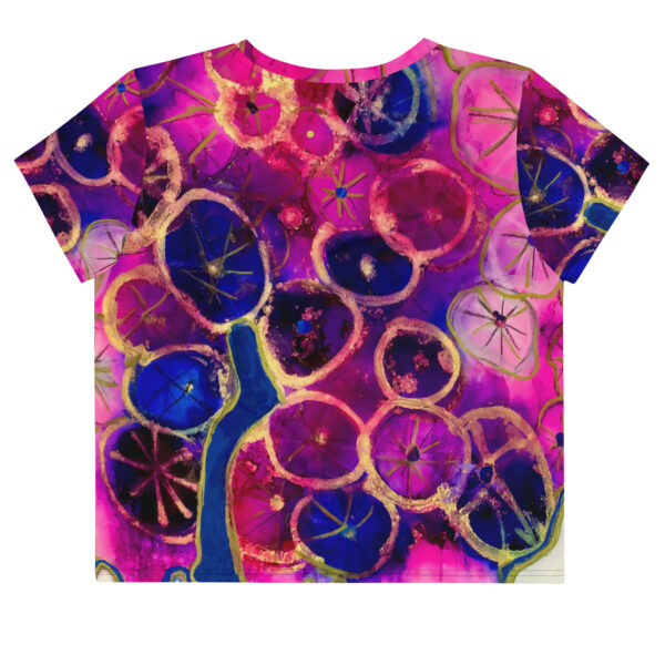 Dripping Dahlias<br> Art Crop Tee - Image 2