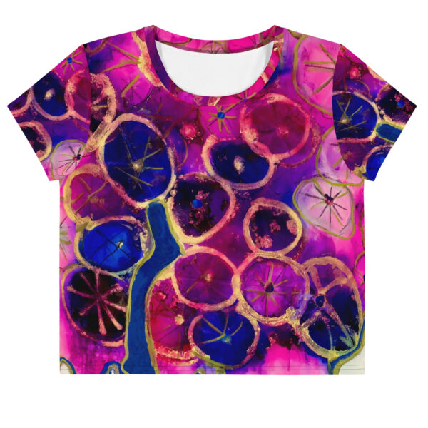 Dripping Dahlias<br> Art Crop Tee