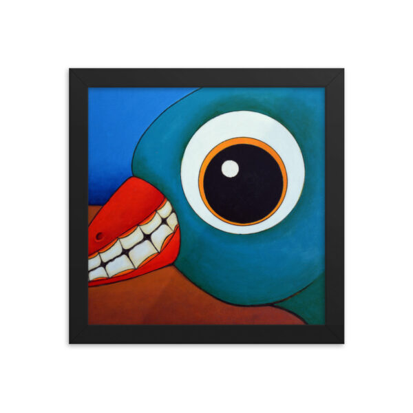 Grinning Bird<br> Framed Poster
